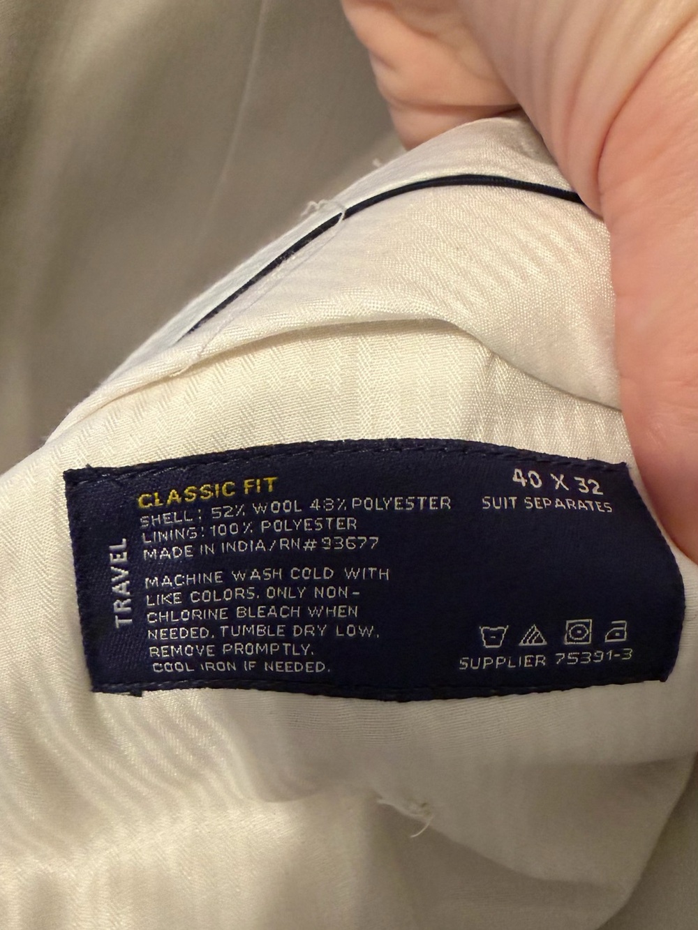 Stafford Travel Suit Separates Tan Wool Blend Suit 48R 40x32 Classic Fit - Picture 6 of 12